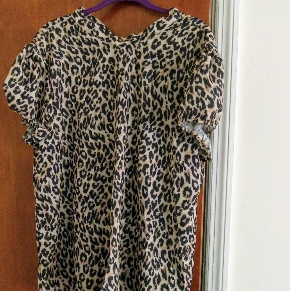 Cheetah Print Blouse